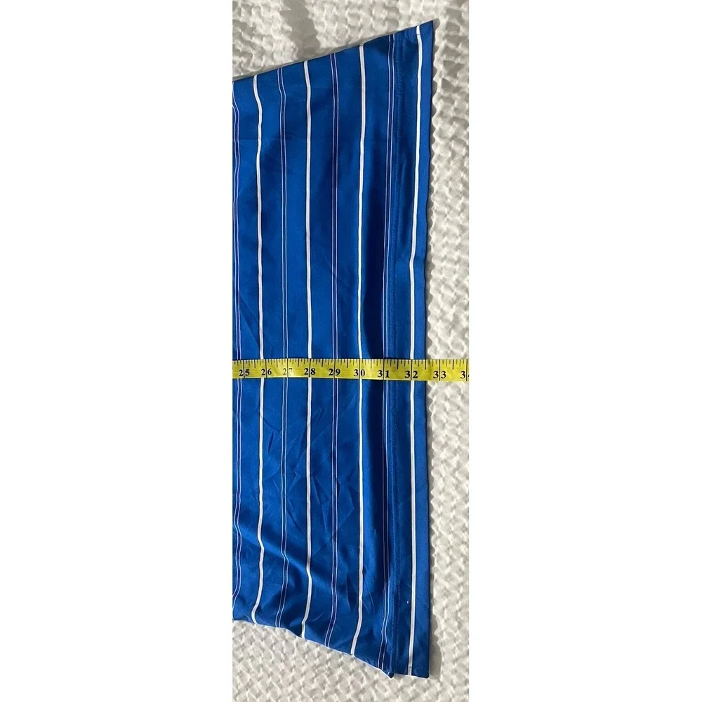 FOOTJOY FJ - Men's Polyester Spandex Blue Striped Athletic Fit Golf Polo Size XL